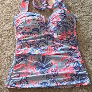 Floral Halter Bikini Top